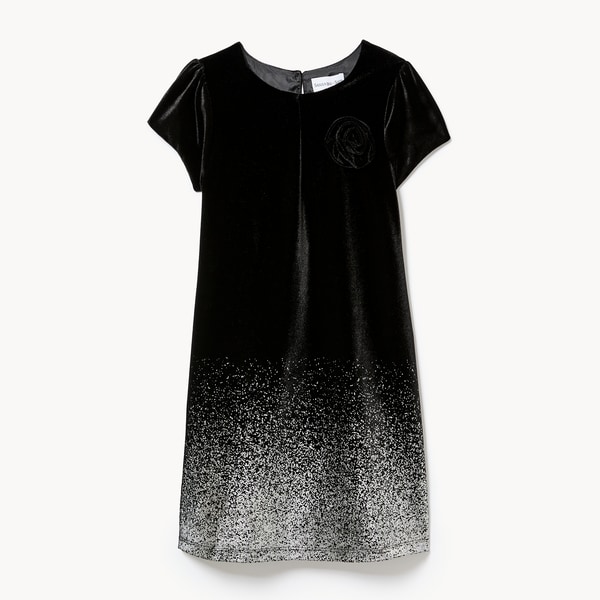 Robe en velours Samantha Says pour fille - Noir