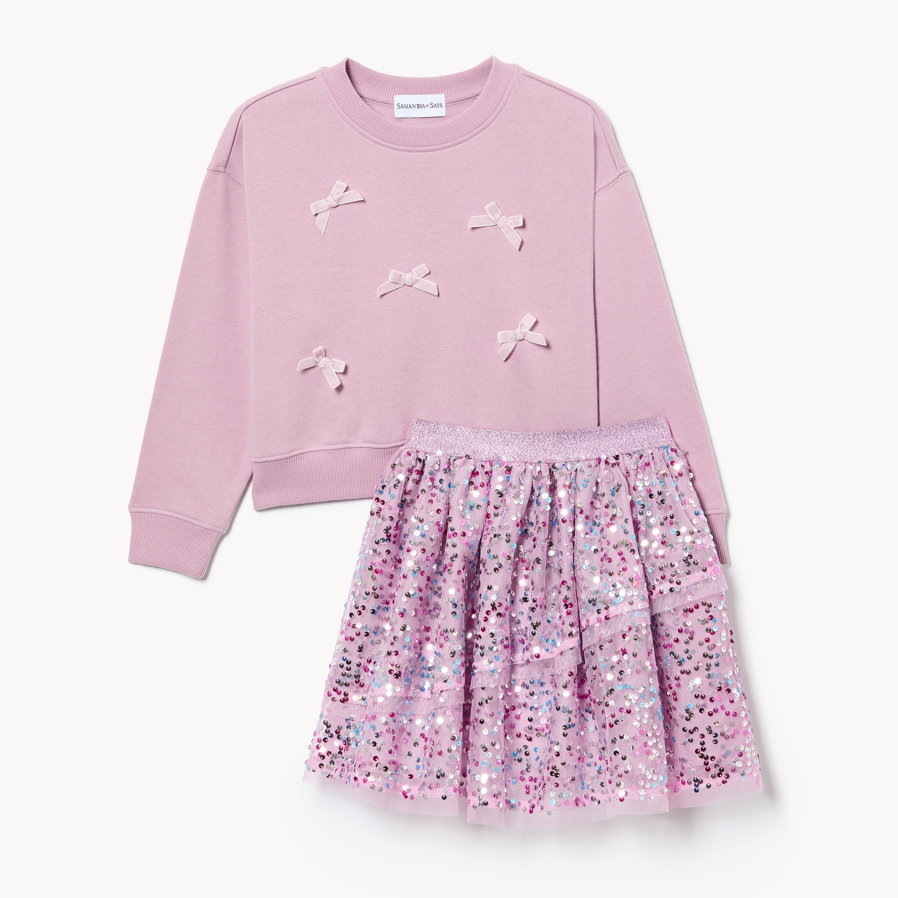 Kid Girls' Samantha Says Sequin Skirt Set