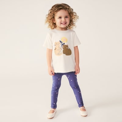 T-shirt imprimé pour tout-petits - Blanc Cassé