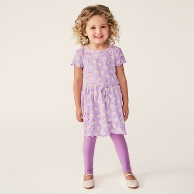 Ensemble robe et legging pour petites filles - LAVANDE POUSSIEREUSE