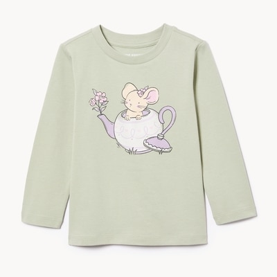 Haut imprimé à manches longues pour tout-petits - PASTEL VERT