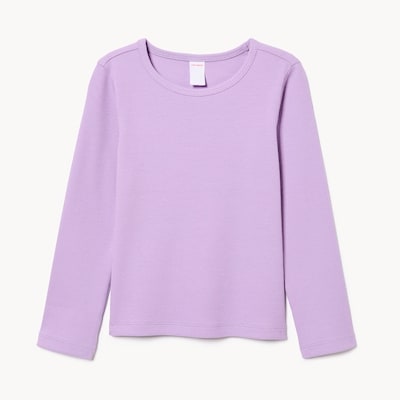 Toddler Girls' Ribbed Long Sleeve Top - Lavender