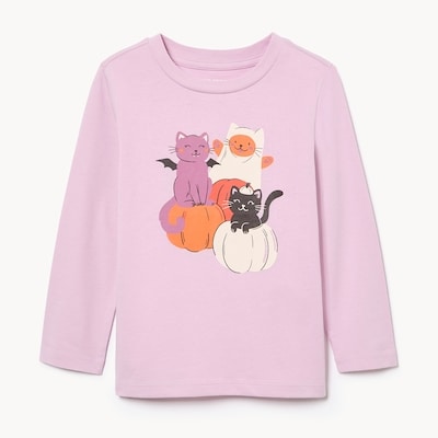 Toddler Graphic Long Sleeve Top - Open Violet