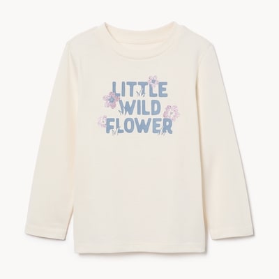 Toddler Graphic Long Sleeve Top - Off White