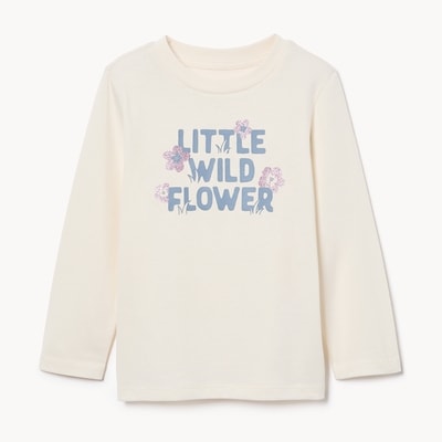 Toddler Graphic Long Sleeve Top - Off White