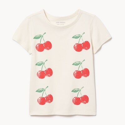 T-shirt imprimé pour petites filles - Blanc Cassé