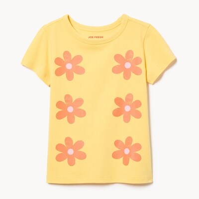 T-shirt imprimé pour petites filles - Jaune