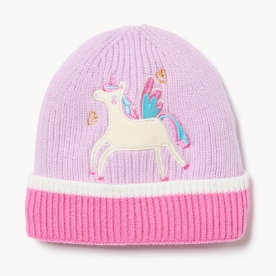 Tuque à motif de licorne pour petites filles - Pourpre