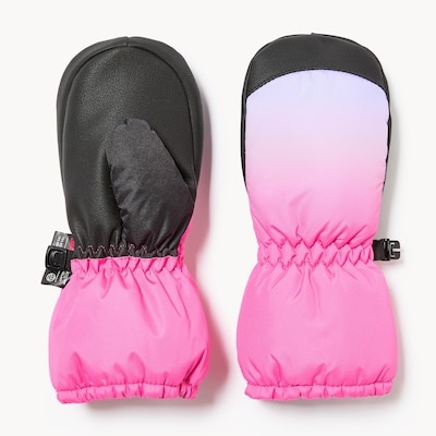 Mitaines de neige longues pour petites filles - Rose