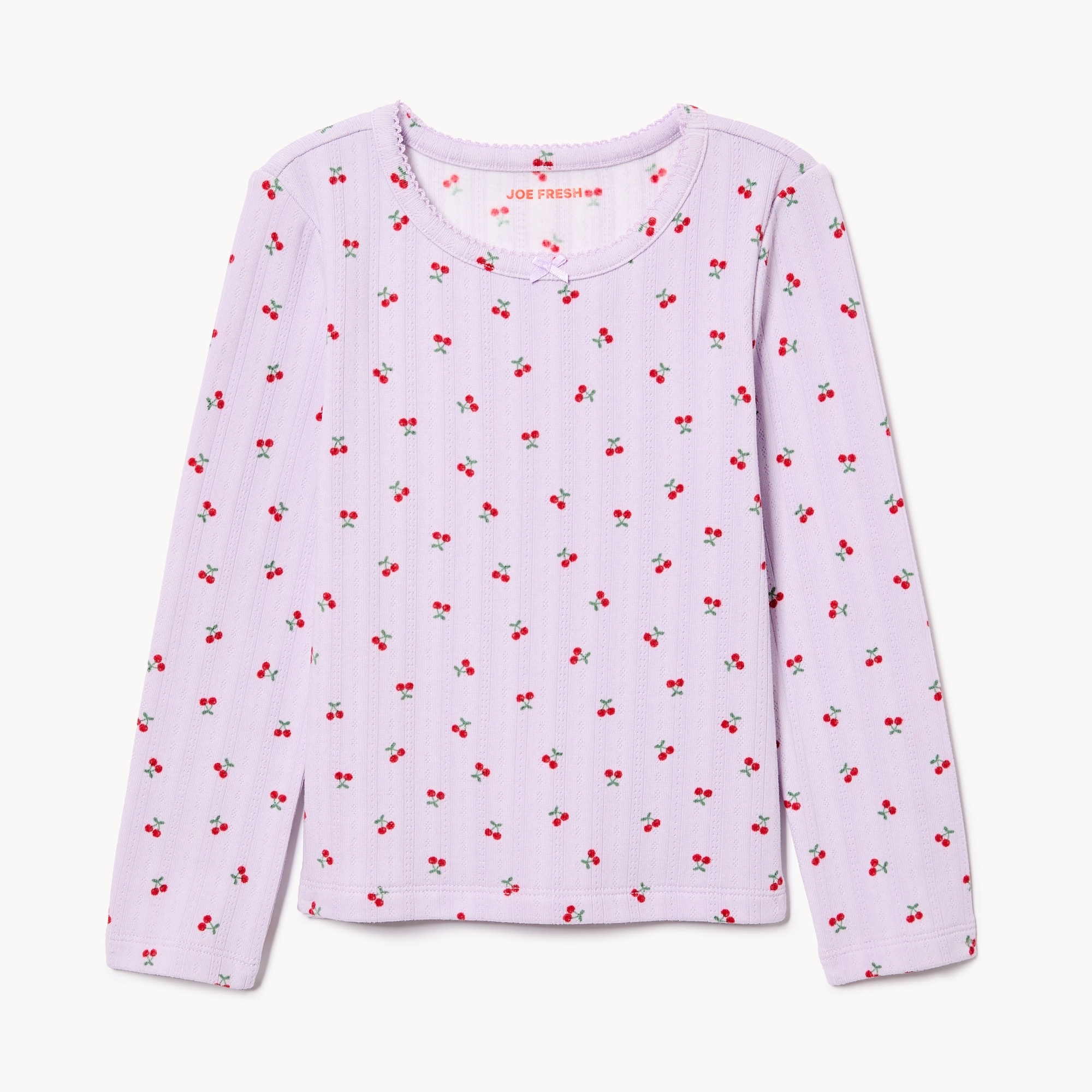 Toddler Girls' Pointelle Long Sleeve Top