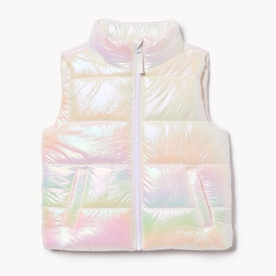Veste matelassée pour petites filles - BLANC perle