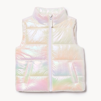 Toddler Girls' Puffer Vest - Pearl White