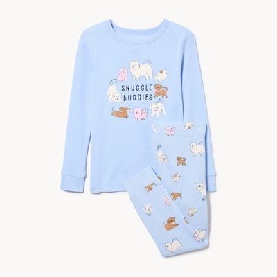 Pyjama côtelé pour petites filles - Bleu Pâle