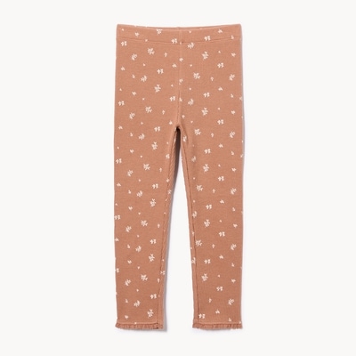 Toddler Girls' Waffle Knit Legging - Dusty Brown