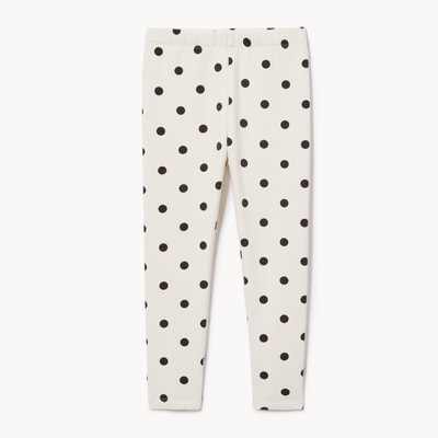 Legging en molleton duveteux pour petites filles - Blanc Cassé