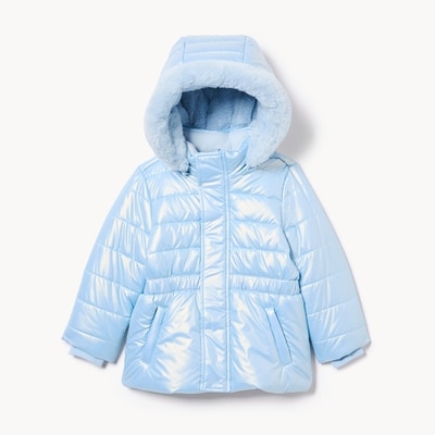 Toddler Girls' Puffer Jacket - Pale Blue