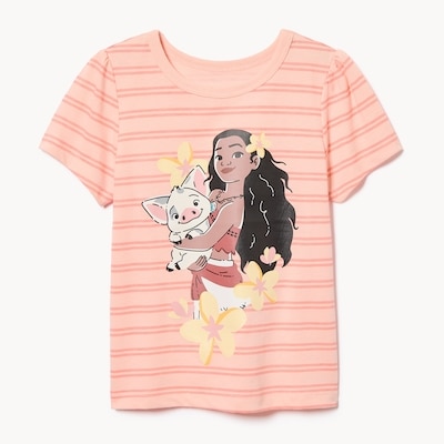 T-shirt Moana de Disney pour petites filles - Corail