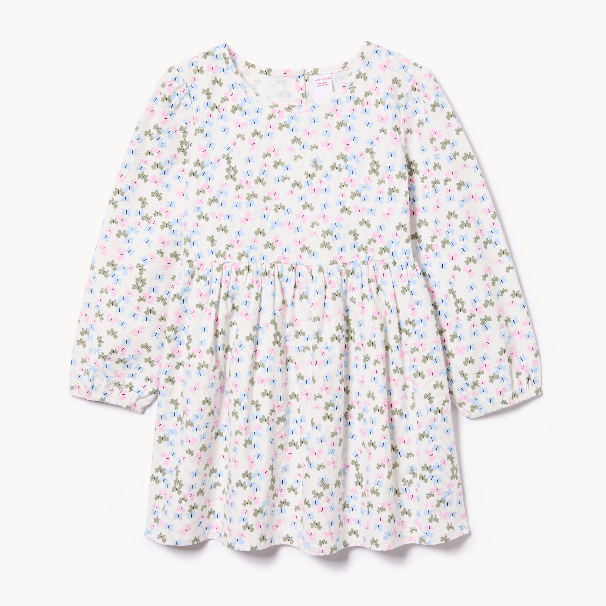 Robe imprimée en velours côtelé, petites filles