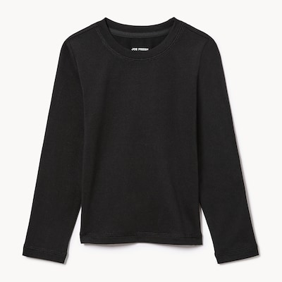 Toddler Girls' Thermal Long Sleeve Top - Black