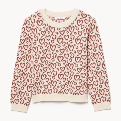 Chandail en tricot pour petites filles - Blanc Cassé