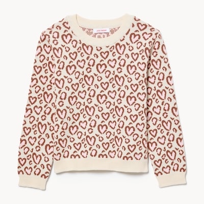 Chandail en tricot pour petites filles - Blanc Cassé