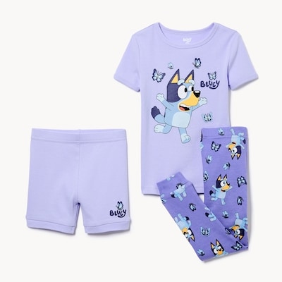 Ensemble pyjama Bluey pour petites filles - Pourpre