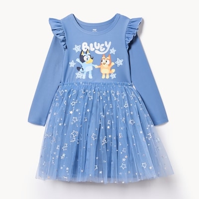 Robe Bluey pour petites filles - Bleu