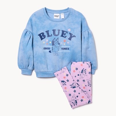 Robe Bluey pour petites filles - Mélange De Bleu