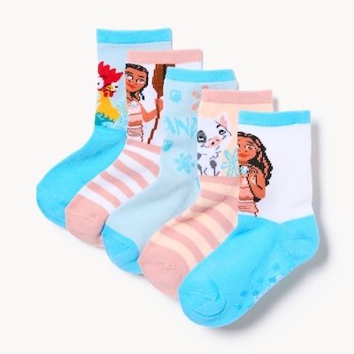 Toddler Girls' Disney Moana 5-Pack Socks - Coral