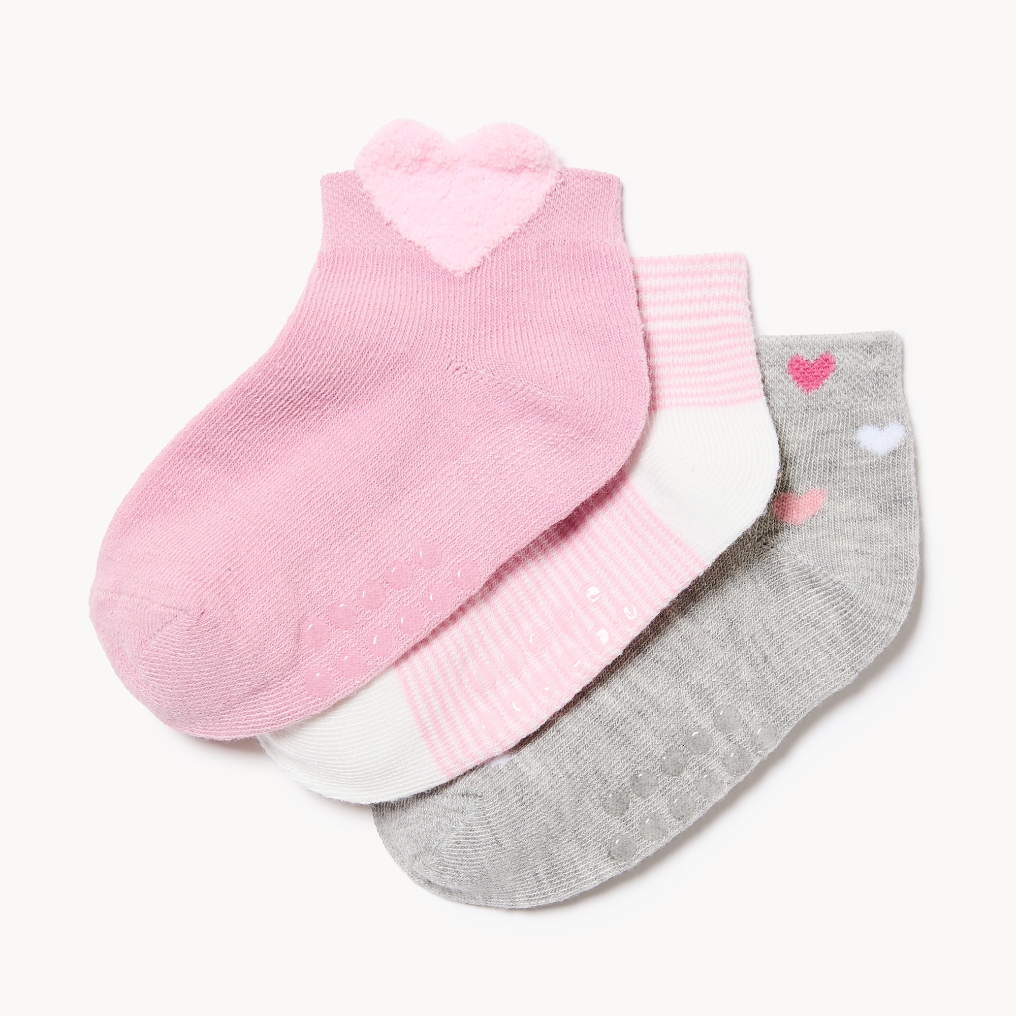 Toddler Girls' 3-Pack Low-Cut Socks