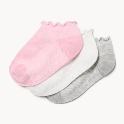 Ens. 3Â paires chaussettes basses, petites filles - Assorties
