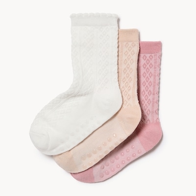 Joe Fresh Ens. 3 paires chaussettes tube mailles pointelle 1 ea, 6,00 $/1ch