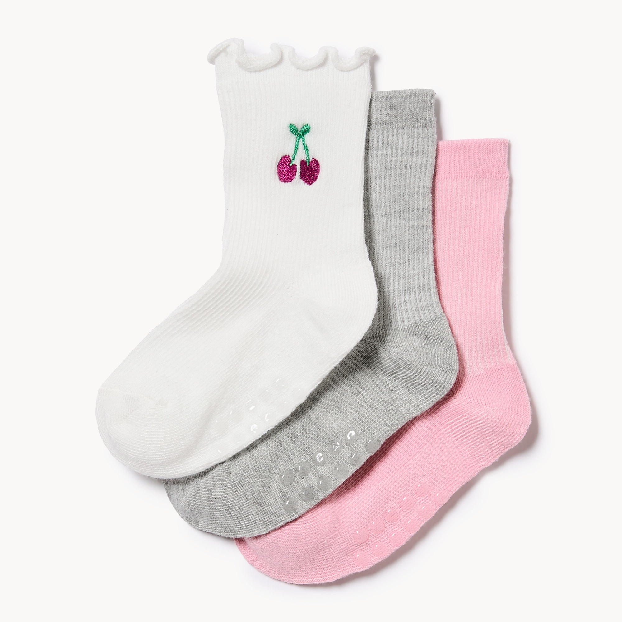 Toddler Girls' 3-Pack Crew Socks