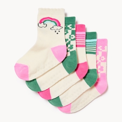 Joe Fresh Toddler Girls' 5-Pack Crew Socks 1 ea, $10.00/1ea