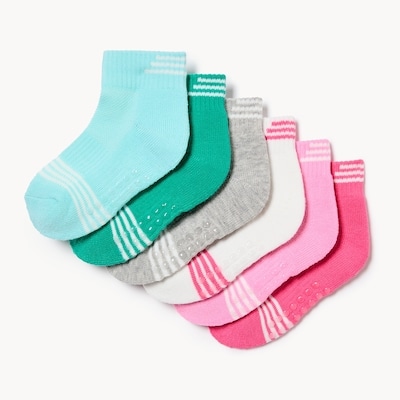 Toddler Girls' 6-Pack Ankle Socks - Multi