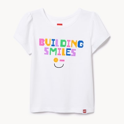 T-shirt imprimé LEGOMD pour petites filles - Blanc Cassé
