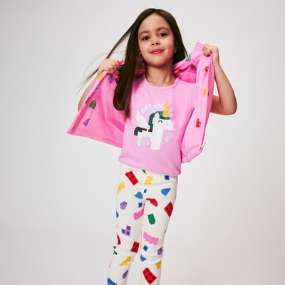 T-shirt imprimé LEGOMD pour petites filles - Lilas