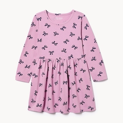 Toddler Girls' Printed Long Sleeve Dress - Lavender