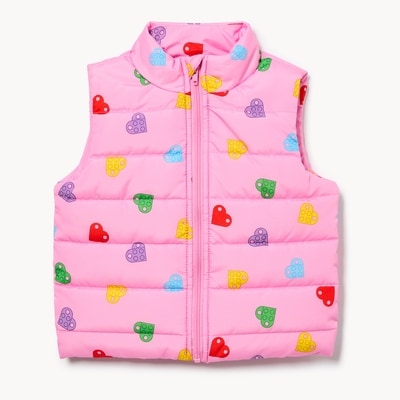 Veste matelassée imprimée LEGOMD, petites filles - Lilas Brillant