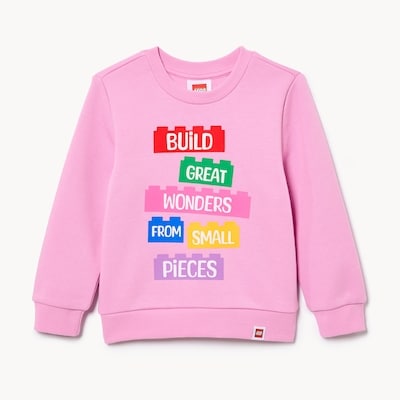 Chandail molleton imprimé LEGOMD, petites filles - Lilas Brillant