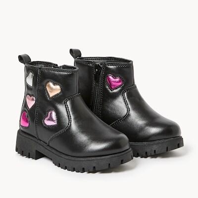 Bottes de combat pour petites filles - Noir