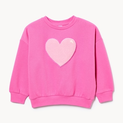 Toddler Girls' Graphic Sweatshirt - Dark Pink