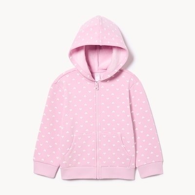Toddler Girls' Fuzzy Fleece Zip-Up Hoodie - Open Violet