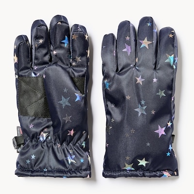 Toddler Girls' Printed Snow Gloves - Navy