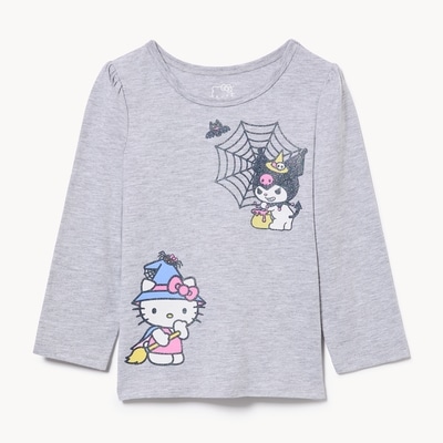 Haut manches longues Hello KittyMD, petites filles - Mélange De Gris