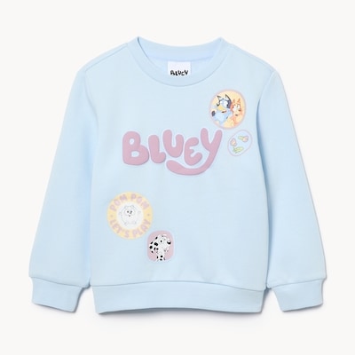 Chandail en molleton Bluey pour petites filles - Bleu Pâle