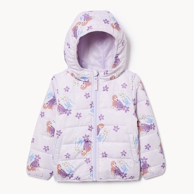 Toddler Girls' Disney Frozen Puffer Jacket - Lilac