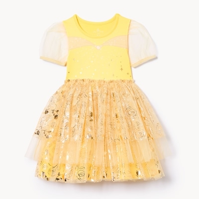 Toddler Girls' Disney Princess Belle Dress - Bright Yellow