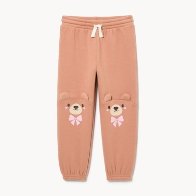 Toddler Girls' Teddy Bear Jogger - Dusty Brown
