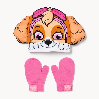 Toddler Girls' Paw Patrol Toque and Mittens Set - Pink